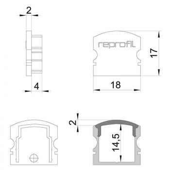 Endkappe F-AU-02-12 Set 2 Stk