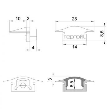 Endkappe F-ET-01-08 Set 2 Stk