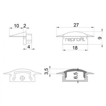 Endkappe F-ET-01-12 Set 2 Stk