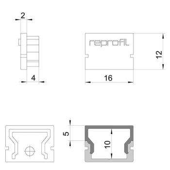 Endkappe H-AU-01-10 Set 2 Stk