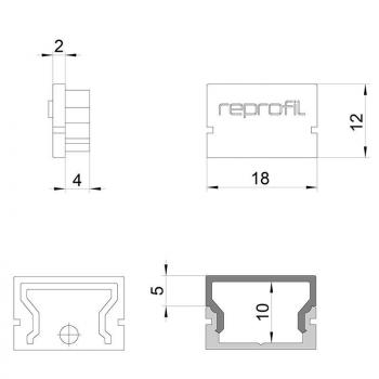 Endkappe H-AU-01-12 Set 2 Stk