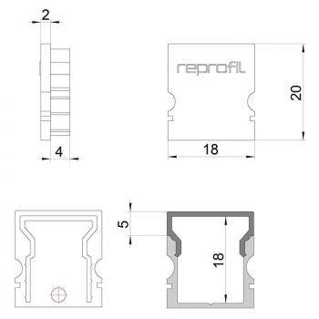 Endkappe H-AU-02-12 Set 2 Stk