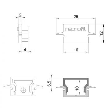 Endkappe H-ET-01-10 Set 2 Stk