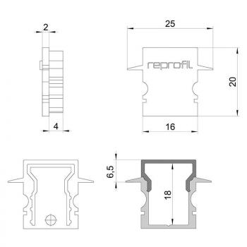 Endkappe H-ET-02-10 Set 2 Stk