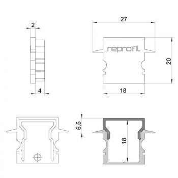 Endkappe H-ET-02-12 Set 2 Stk