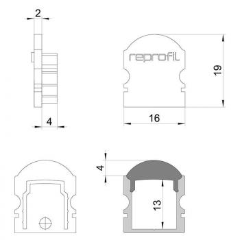 Endkappe L-AU-02-10 Set 2 Stk