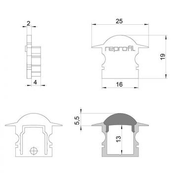 Endkappe L-ET-02-10 Set 2 Stk