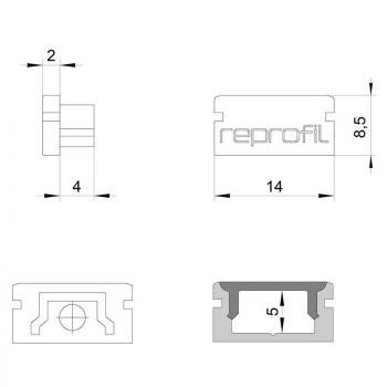 Endkappe P-AU-01-08 Set 2 Stk