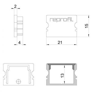 Endkappe P-AU-02-15 Set 2 Stk