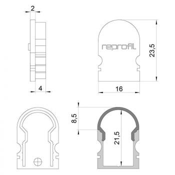 Endkappe R-AU-02-10 Set 2 Stk