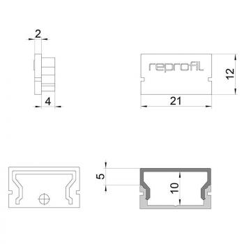 Endkappe H-AU-01-15 Set 2 Stk