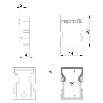 Endkappe H-AU-02-08 Set 2 Stk