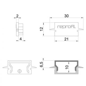 Endkappe H-ET-01-15 Set 2 Stk