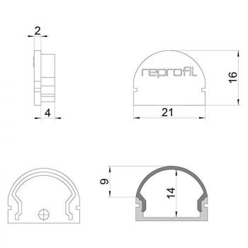 Endkappe R-AU-01-15 Set 2 Stk