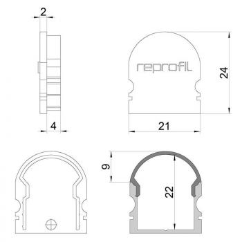 Endkappe R-AU-02-15 Set 2 Stk