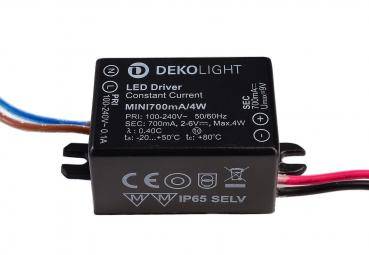 Deko-Light Netzgerät, MINI, CC, 700mA/4W, stromkonstant, 100-240V AC/50-60Hz, 2-6V DC, 700 mA, 1,40-