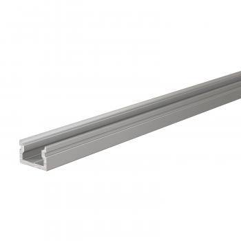 U-Profil flach AU-01-05 für 5 - 5,7 mm LED Stripes, Silber-matt, eloxiert, 1000 mm