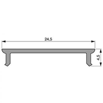 Zubehör, Abdeckung P-01-20, Länge: 1000 mm, Breite: 24,5 mm, Höhe: 4,5 mm