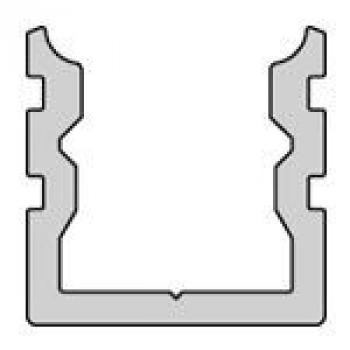 U-Profil hoch AU-02-05 für 5 - 5,7 mm LED Stripes, Weiß-matt, 2000 mm