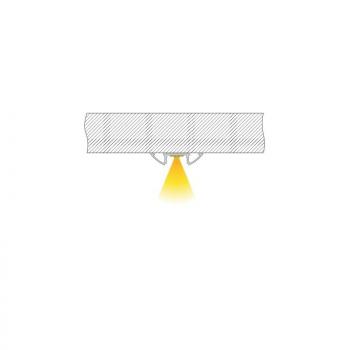 Preview: Unterbau-Profil flach AM-01-10 für 10 - 11,3 mm LED Stripes, Weiß-matt, 2000 mm