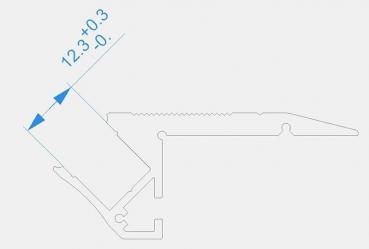 Treppenstufen-Profil AL-01-10 für 10 - 11,3 mm LED Stripes, Silber-matt, eloxiert, 3000 mm