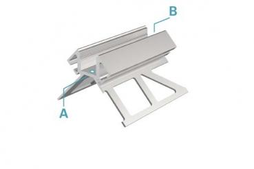 Fliesen-Profil Ecke außen EV-02-08 für 8 - 9,3 mm LED Stripes, Silber-matt, eloxiert, 2500 mm