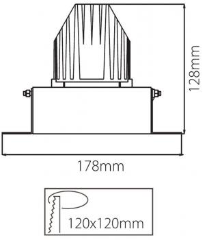 Kardaneinsatz ohne Rahmen für Modular Sytem COB