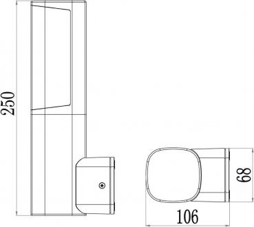 Wandaufbauleuchte, Beacon Motion, 220-240V AC/50-60Hz, Leistung / Leistungsaufnahme: 6,00 W / 6,50 W