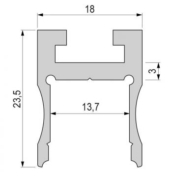 Nuten-Profil, U-hoch AU-03-12