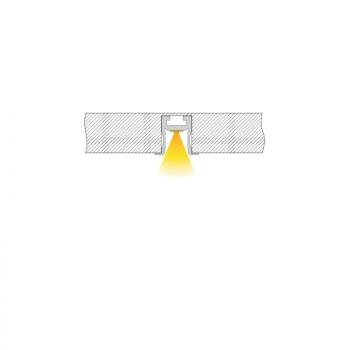 Preview: Nuten-Profil, T-hoch ET-04-12 für 12 - 13,3 mm LED Stripes, Silber-matt, eloxiert, 2000 mm