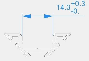 Eck-Profil AV-04-12 für 12 - 13,3 mm LED Stripes, Silber-matt, eloxiert, 1000 mm