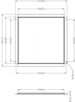 Einlegerahmen für Gips 30x30