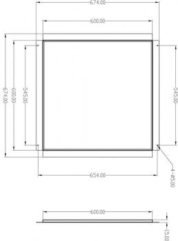 Einlegerahmen für Gips 60x60