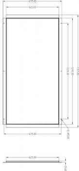 Preview: Einlegerahmen für Gips 124x62