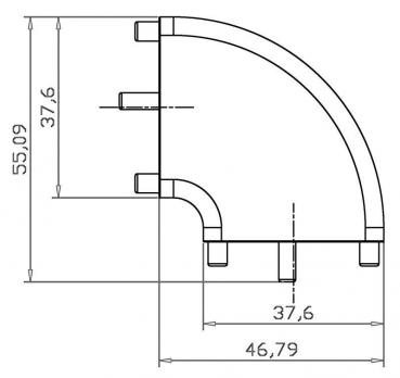 Preview: Winkelverbinder Mia flach, weiß