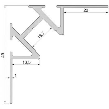 Fliesen-Profil Ecke innen EV-01-12