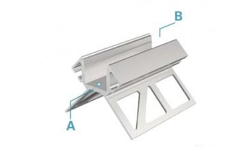 Fliesen-Profil Ecke außen EV-02-12 für 12 - 13,3 mm LED Stripes, Silber, eloxiert, 2500 mm