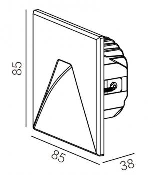 Abdeckung silber grau eckig für Light Base COB Indoor (563000)