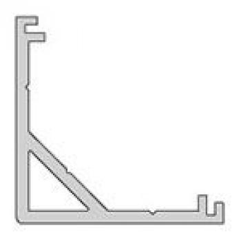 Eck-Profil AV-03-12 für 12 - 13,3 mm LED Stripes, Weiß, eloxiert, 2000 mm