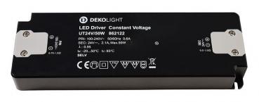 Deko-Light Netzgerät, FLAT, CV, UT24V/50W, spannungskonstant, 100-240V AC/50-60Hz, 24V DC, 0-210 mA,