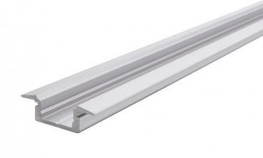 T-Profil flach ET-01-08 für 8 - 9,3 mm LED Stripes, Silber-matt, eloxiert, 3000 mm