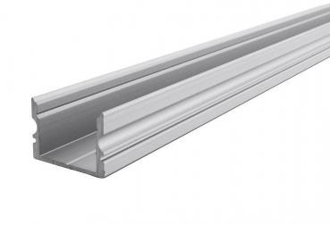 U-Profil hoch AU-02-12 für 12 - 13,3 mm LED Stripes, Silber-matt, eloxiert, 3000 mm
