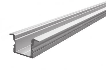 T-Profil hoch ET-02-12 für 12 - 13,3 mm LED Stripes, Silber-matt, eloxiert, 3000 mm