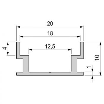 IP-Profile, U-flach AU-04-12