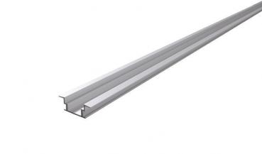 IP-Profil, T-flach ET-05-12 für 12 - 13,3 mm LED Stripes, Silber-matt, eloxiert, 2000 mm