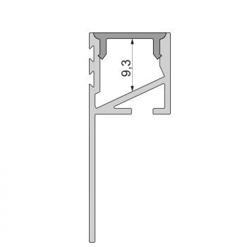 Fliesen-Profil Abschluss EA-03-12 für bis 12 mm LED Stripe, Weiß, lackiert, 3000 mm