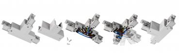 Preview: D Line T-Verbinder links-links-rechts mit Wechselmechanik
