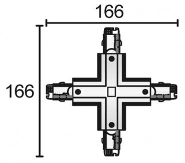 D Line X-Verbinder links-links-rechts-rechts