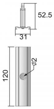 D Line Seilabhängungshalter mit Deckenrosette 1,5m