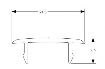 Preview: D Line Abdeckblende Einbaustromschiene
